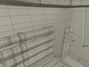 t-34-76 interior-engine bay full hdri 3D Model