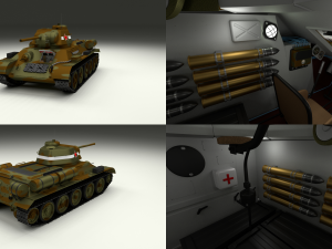 t34-76 with interior camo 3D 模型