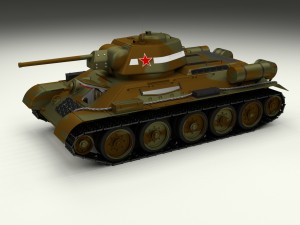 t34-76 with interior camo 3D मॉडल