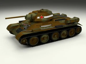 t34-76 with interior camo 3D Model