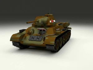 t34-76 with interior camo 3D Model