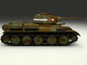 t34-76 with interior camo 3D Model