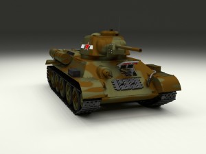 t34-76 with interior camo 3D मॉडल