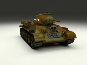t34-76 with interior camo 3D Model