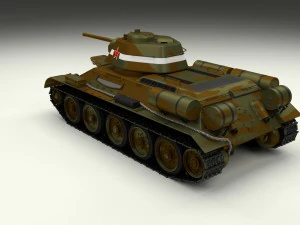 t34-76 with interior camo 3D Model