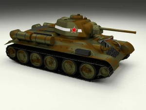 t34-76 with interior camo 3D Model