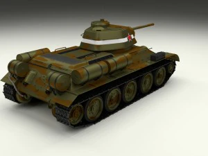 t34-76 with interior camo 3D Model