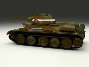 t34-76 with interior camo 3D Model