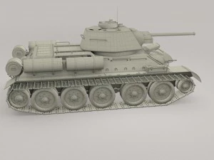 t34-76 with interior camo 3D Model