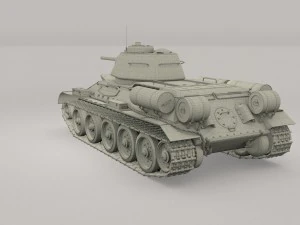 t34-76 with interior camo 3D Model