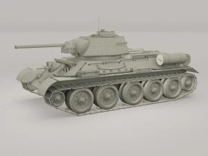 t34-76 with interior camo 3D Model