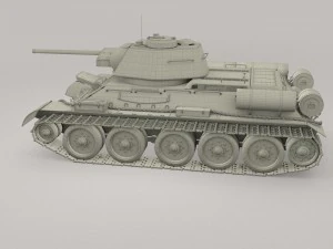 t34-76 with interior camo 3D Model