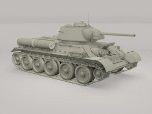 t34-76 with interior camo 3D Model