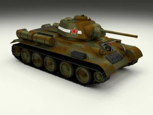 t34-76 with interior camo 3D Model