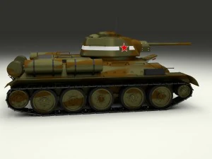 t34-76 with interior camo 3D Model