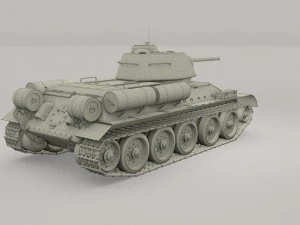 t34-76 with interior camo 3D Model