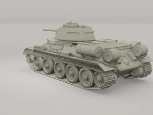 t34-76 with interior camo 3D Model