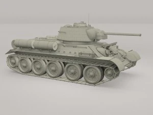 t34-76 with interior camo 3D Model