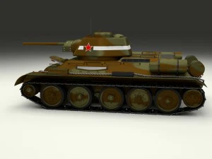 t34-76 with interior camo 3D Model