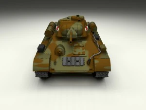 t34-76 tank camo hdri 3D Model