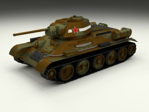 t34-76 tank camo hdri Model 3D
