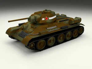 t34-76 tank camo hdri 3D Model