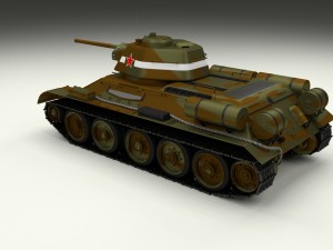 t34-76 tank camo hdri Model 3D