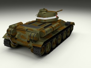 t34-76 tank camo hdri Model 3D