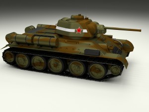 t34-76 tank camo hdri Model 3D