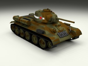 t34-76 tank camo hdri Model 3D
