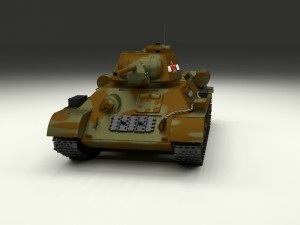 t34-76 tank camo hdri Model 3D