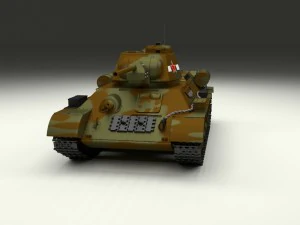t34-76 tank camo hdri 3D Model