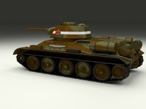 t34-76 tank camo hdri Model 3D