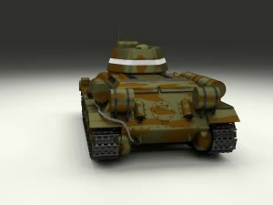 t34-76 tank camo hdri 3D Model