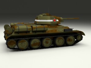 t34-76 tank camo hdri Model 3D