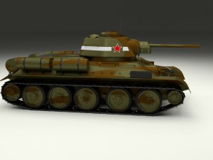 t34-76 tank camo hdri Model 3D