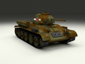 t34-76 tank camo hdri Model 3D