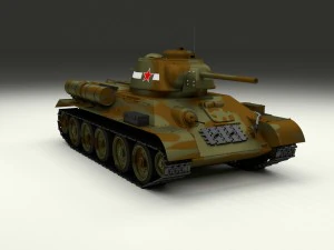 t34-76 tank camo hdri 3D Model