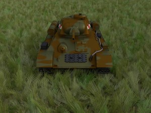 t34-76 tank camo hdri Model 3D