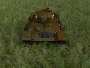 t34-76 tank camo hdri 3D Model