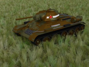 t34-76 tank camo hdri Model 3D