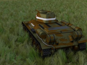 t34-76 tank camo hdri Model 3D