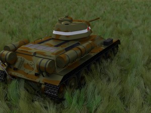t34-76 tank camo hdri Model 3D