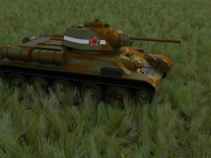 t34-76 tank camo hdri Model 3D
