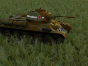t34-76 tank camo hdri 3D Model