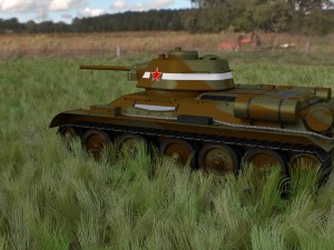 t34-76 tank camo hdri Model 3D