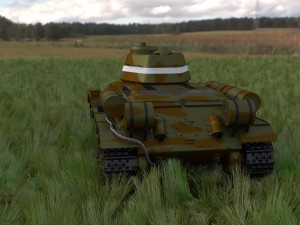 t34-76 tank camo hdri Model 3D