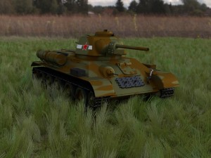 t34-76 tank camo hdri Model 3D