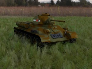 t34-76 tank camo hdri 3D Model
