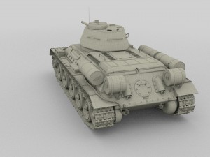 t34-76 tank camo hdri Model 3D